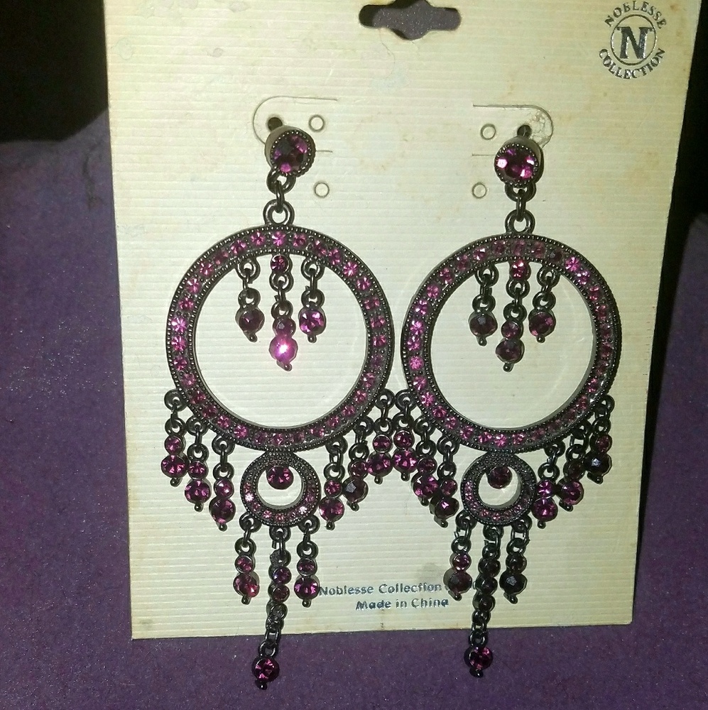 "Crystal Nights" Genuine Austrian Crystal (purple)